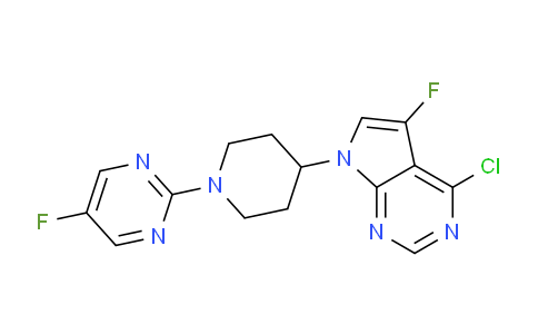 CAS No. 1236284-88-0, 4-Chloro-5-fluoro-7-(1-(5-fluoropyrimidin-2-yl)piperidin-4-yl)-7H-pyrrolo[2,3-d]pyrimidine