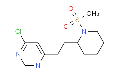 CAS No. 1316222-75-9, 4-Chloro-6-(2-(1-(methylsulfonyl)piperidin-2-yl)ethyl)pyrimidine