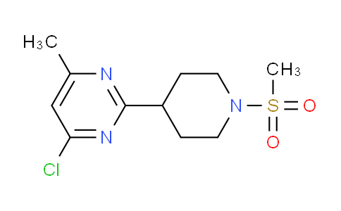 CAS No. 1316226-00-2, 4-Chloro-6-methyl-2-(1-(methylsulfonyl)piperidin-4-yl)pyrimidine