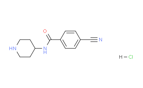 CAS No. 1286275-77-1, 4-Cyano-N-(piperidin-4-yl)benzamide hydrochloride