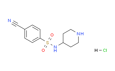 CAS No. 1286272-84-1, 4-Cyano-N-(piperidin-4-yl)benzenesulfonamide hydrochloride