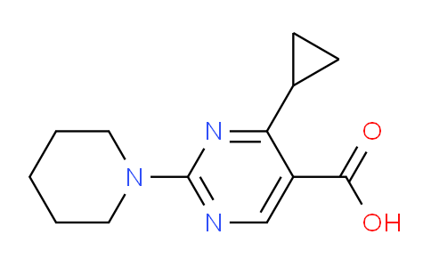 CAS No. 1284686-48-1, 4-Cyclopropyl-2-(piperidin-1-yl)pyrimidine-5-carboxylic acid