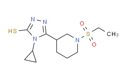 CAS No. 932830-53-0, 4-Cyclopropyl-5-(1-(ethylsulfonyl)piperidin-3-yl)-4H-1,2,4-triazole-3-thiol