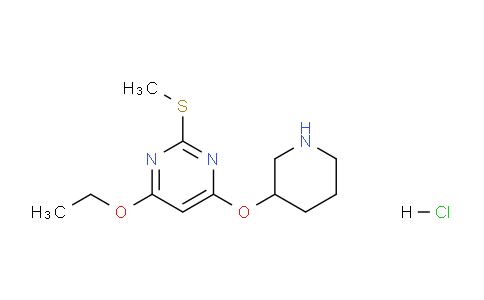 CAS No. 1353980-16-1, 4-Ethoxy-2-(methylthio)-6-(piperidin-3-yloxy)pyrimidine hydrochloride