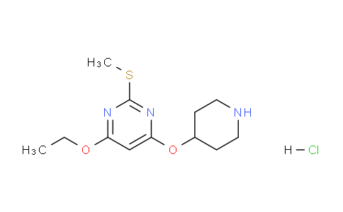 CAS No. 1353980-50-3, 4-Ethoxy-2-(methylthio)-6-(piperidin-4-yloxy)pyrimidine hydrochloride