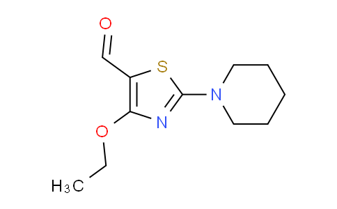 CAS No. 919016-59-4, 4-Ethoxy-2-(piperidin-1-yl)thiazole-5-carbaldehyde