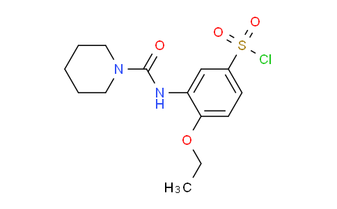 CAS No. 678186-08-8, 4-Ethoxy-3-(piperidine-1-carboxamido)benzene-1-sulfonyl chloride