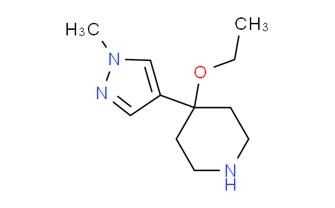 CAS No. 1710853-19-2, 4-Ethoxy-4-(1-methyl-1H-pyrazol-4-yl)piperidine