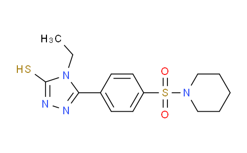 CAS No. 917746-01-1, 4-Ethyl-5-(4-(piperidin-1-ylsulfonyl)phenyl)-4H-1,2,4-triazole-3-thiol