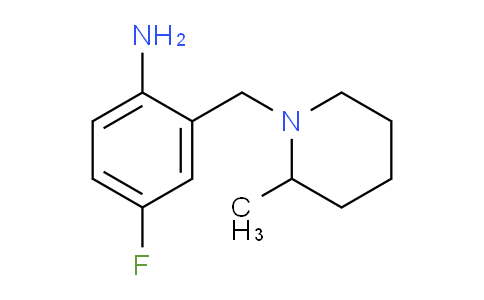 CAS No. 1153197-24-0, 4-Fluoro-2-((2-methylpiperidin-1-yl)methyl)aniline