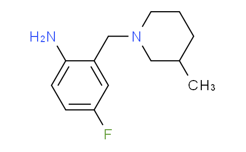 CAS No. 1153197-32-0, 4-Fluoro-2-((3-methylpiperidin-1-yl)methyl)aniline
