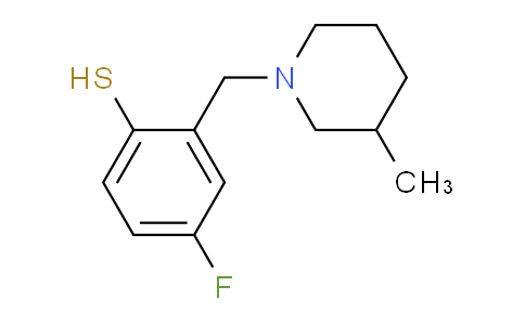 CAS No. 1443323-74-7, 4-Fluoro-2-((3-methylpiperidin-1-yl)methyl)benzenethiol