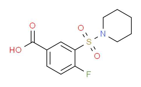CAS No. 311785-51-0, 4-Fluoro-3-(piperidin-1-ylsulfonyl)benzoic acid
