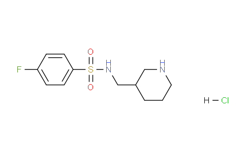 CAS No. 1353971-00-2, 4-Fluoro-N-(piperidin-3-ylmethyl)benzenesulfonamide hydrochloride