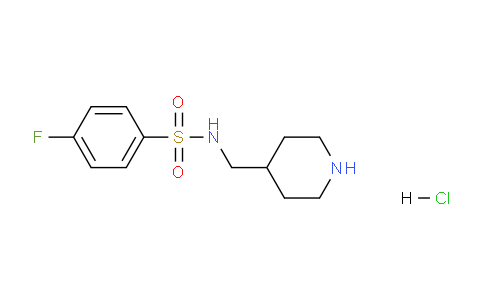 CAS No. 1353966-85-4, 4-Fluoro-N-(piperidin-4-ylmethyl)benzenesulfonamide hydrochloride