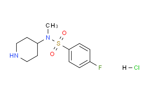 CAS No. 1353958-85-6, 4-Fluoro-N-methyl-N-(piperidin-4-yl)benzenesulfonamide hydrochloride