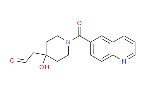 CAS No. 1258652-76-4, 4-Hydroxy-1-(6-quinolinylcarbonyl)-4-piperidineacetaldehyde