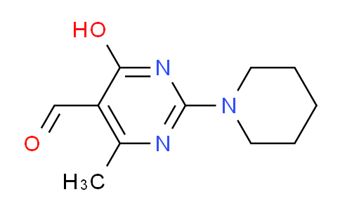 CAS No. 23948-50-7, 4-Hydroxy-6-methyl-2-(piperidin-1-yl)pyrimidine-5-carbaldehyde