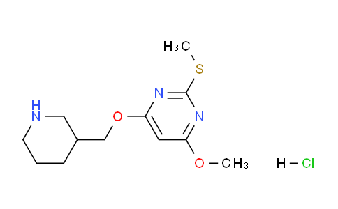 CAS No. 1353946-81-2, 4-Methoxy-2-(methylthio)-6-(piperidin-3-ylmethoxy)pyrimidine hydrochloride