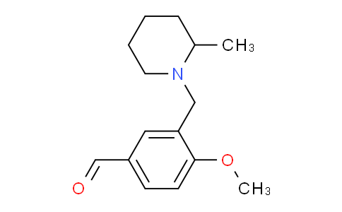 CAS No. 1119450-98-4, 4-Methoxy-3-((2-methylpiperidin-1-yl)methyl)benzaldehyde