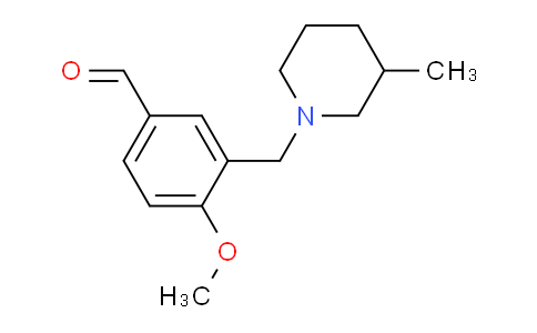 CAS No. 1119449-75-0, 4-Methoxy-3-((3-methylpiperidin-1-yl)methyl)benzaldehyde