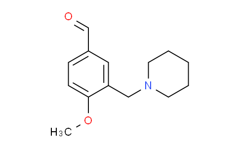 CAS No. 128501-83-7, 4-Methoxy-3-(piperidin-1-ylmethyl)benzaldehyde