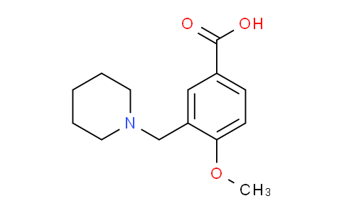 CAS No. 832739-97-6, 4-Methoxy-3-(piperidin-1-ylmethyl)benzoic acid