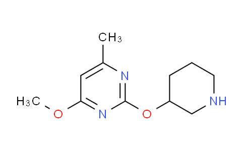 CAS No. 1564584-11-7, 4-Methoxy-6-methyl-2-(piperidin-3-yloxy)pyrimidine