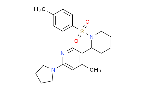 CAS No. 1352527-29-7, 4-Methyl-2-(pyrrolidin-1-yl)-5-(1-tosylpiperidin-2-yl)pyridine