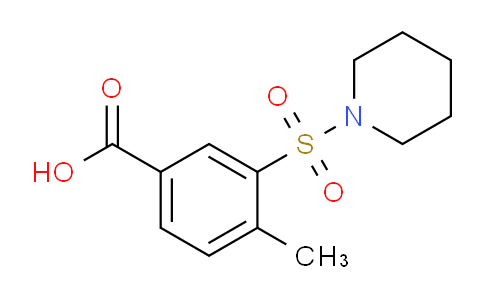 CAS No. 300383-07-7, 4-Methyl-3-(piperidin-1-ylsulfonyl)benzoic acid