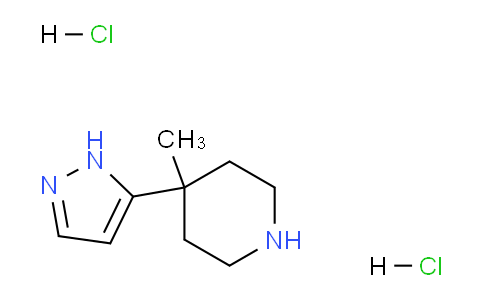 CAS No. 1442106-92-4, 4-Methyl-4-(1H-pyrazol-5-yl)piperidine dihydrochloride