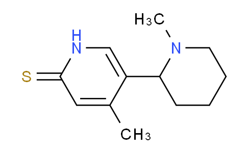 CAS No. 1352489-22-5, 4-Methyl-5-(1-methylpiperidin-2-yl)pyridine-2(1H)-thione