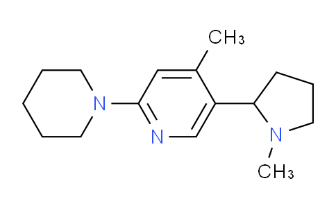 CAS No. 1352493-27-6, 4-Methyl-5-(1-methylpyrrolidin-2-yl)-2-(piperidin-1-yl)pyridine