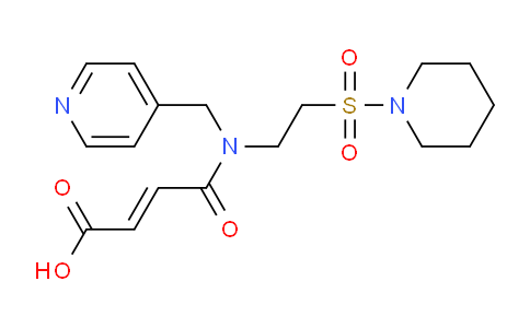 CAS No. 929863-40-1, 4-Oxo-4-((2-(piperidin-1-ylsulfonyl)ethyl)(pyridin-4-ylmethyl)amino)but-2-enoic acid