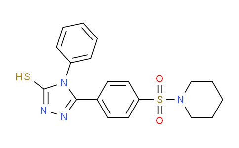 CAS No. 917750-05-1, 4-Phenyl-5-(4-(piperidin-1-ylsulfonyl)phenyl)-4H-1,2,4-triazole-3-thiol