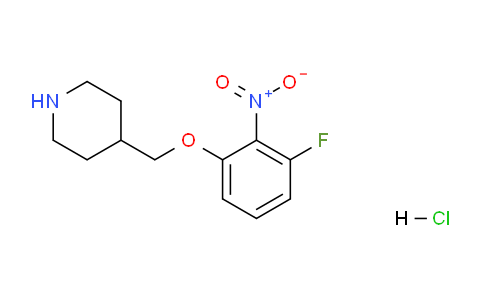 CAS No. 1286272-66-9, 4-[(3-Fluoro-2-nitrophenoxy)methyl]piperidine hydrochloride