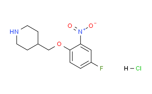 CAS No. 1286274-64-3, 4-[(4-Fluoro-2-nitrophenoxy)methyl]piperidine hydrochloride