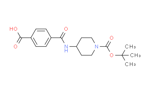 CAS No. 1233953-17-7, 4-[1-(tert-Butoxycarbonyl)piperidin-4-ylcarbamoyl]benzoic acid