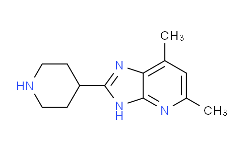 CAS No. 1355172-73-4, 5,7-Dimethyl-2-(piperidin-4-yl)-3H-imidazo[4,5-b]pyridine