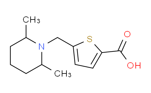 CAS No. 1245808-20-1, 5-((2,6-Dimethylpiperidin-1-yl)methyl)thiophene-2-carboxylic acid