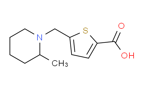 CAS No. 1245806-71-6, 5-((2-Methylpiperidin-1-yl)methyl)thiophene-2-carboxylic acid