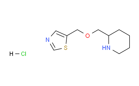 CAS No. 1289387-68-3, 5-((Piperidin-2-ylmethoxy)methyl)thiazole hydrochloride