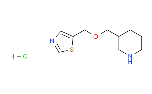 CAS No. 1289388-49-3, 5-((Piperidin-3-ylmethoxy)methyl)thiazole hydrochloride