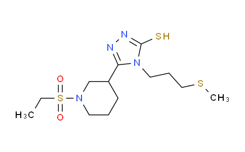 CAS No. 932875-84-8, 5-(1-(Ethylsulfonyl)piperidin-3-yl)-4-(3-(methylthio)propyl)-4H-1,2,4-triazole-3-thiol