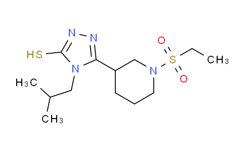 CAS No. 932830-51-8, 5-(1-(Ethylsulfonyl)piperidin-3-yl)-4-isobutyl-4H-1,2,4-triazole-3-thiol