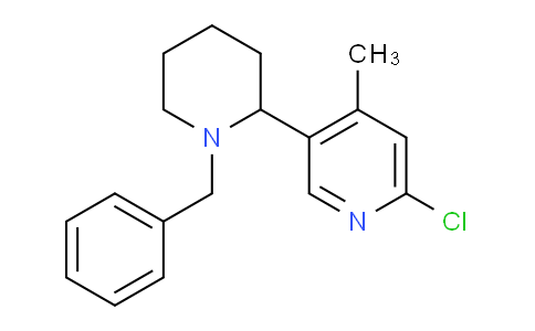 CAS No. 1352531-23-7, 5-(1-Benzylpiperidin-2-yl)-2-chloro-4-methylpyridine