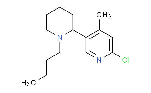 CAS No. 1352519-08-4, 5-(1-Butylpiperidin-2-yl)-2-chloro-4-methylpyridine