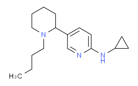 CAS No. 1352492-48-8, 5-(1-Butylpiperidin-2-yl)-N-cyclopropylpyridin-2-amine