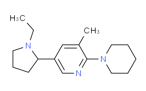 CAS No. 1352500-28-7, 5-(1-Ethylpyrrolidin-2-yl)-3-methyl-2-(piperidin-1-yl)pyridine