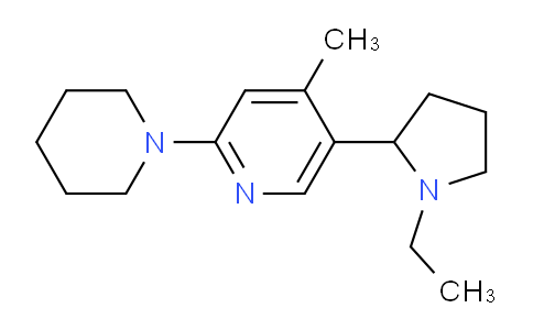 CAS No. 1352539-78-6, 5-(1-Ethylpyrrolidin-2-yl)-4-methyl-2-(piperidin-1-yl)pyridine